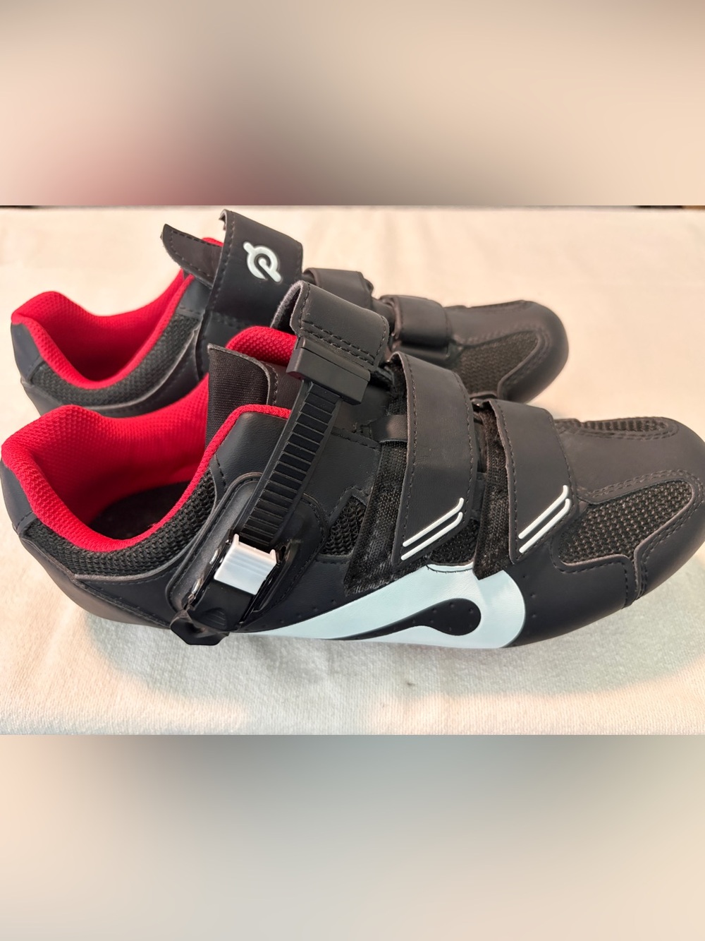 Peloton Cycling Shoes PL-SH-02 Size 41 Unisex Black/Red Indoor Spin Shoes